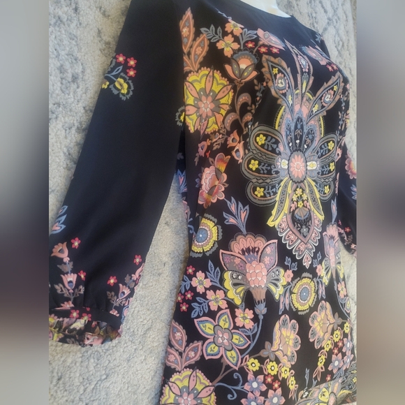 LOFT Medallion Print Shift Dress M Petite PM - Picture 2 of 7